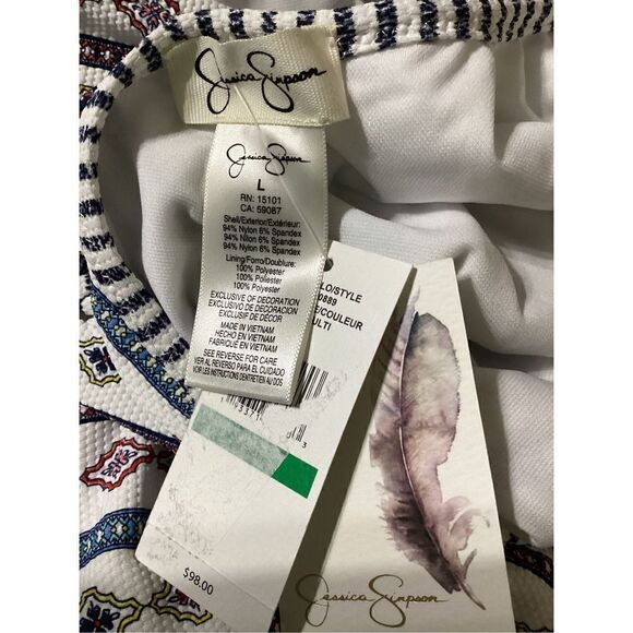 New. Jessica Simpson Moroccan Stripe Printed One-Piece Swimsuit. Retails $98 - Picture 8 of 8